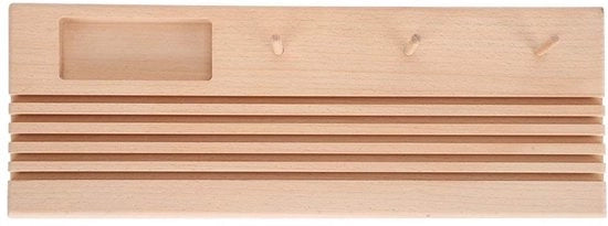 Organizzatore per bobine di filo e strumenti per cucire - supporto per bobine in legno di betulla - 36x13x2CM - mobile per attrezzi
