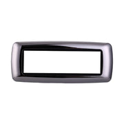 Placca Plastica Bombata Serie Space 7P Colore Cromato Lucido Compatibile Con Bticino Living International