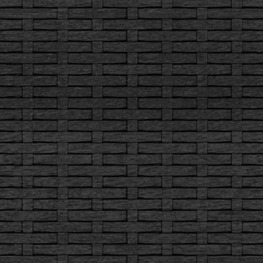 Set da Giardino 2 pz | Set Salotto da Giardino con Cuscini Nero in Polyrattan
