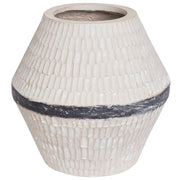 Vaso da fiori tradizionale da interno per esterni in ossido di magnesio beige stile boho