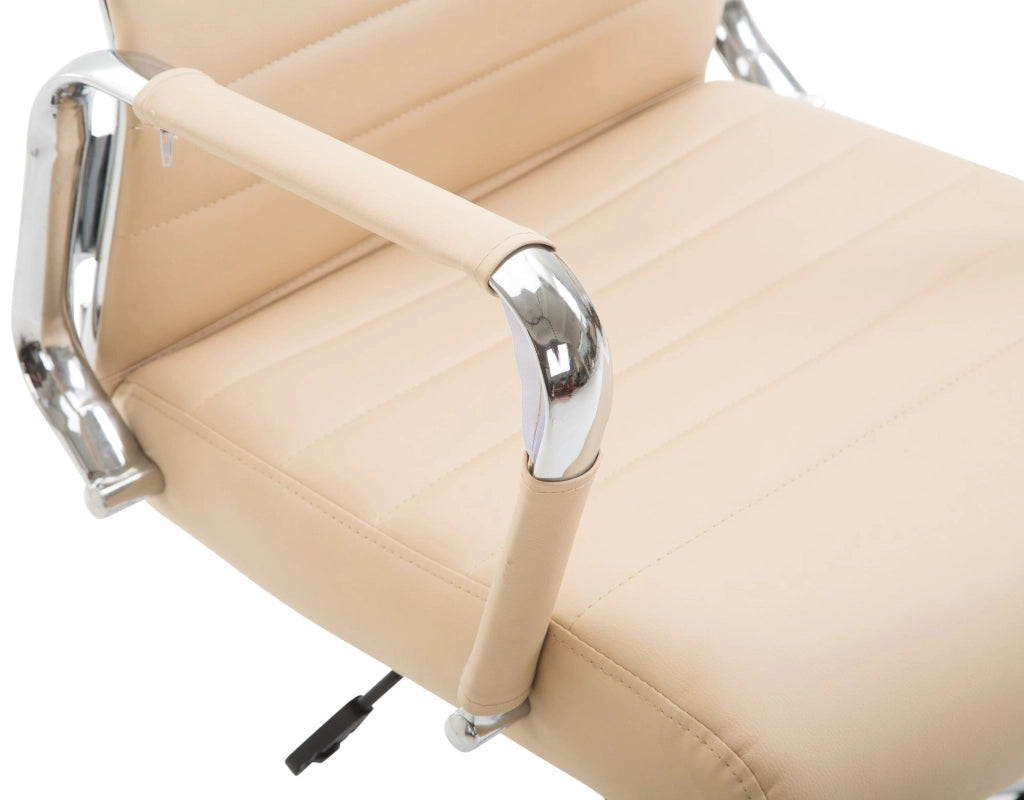Sedia ufficio Kolumbus in similpelle crema