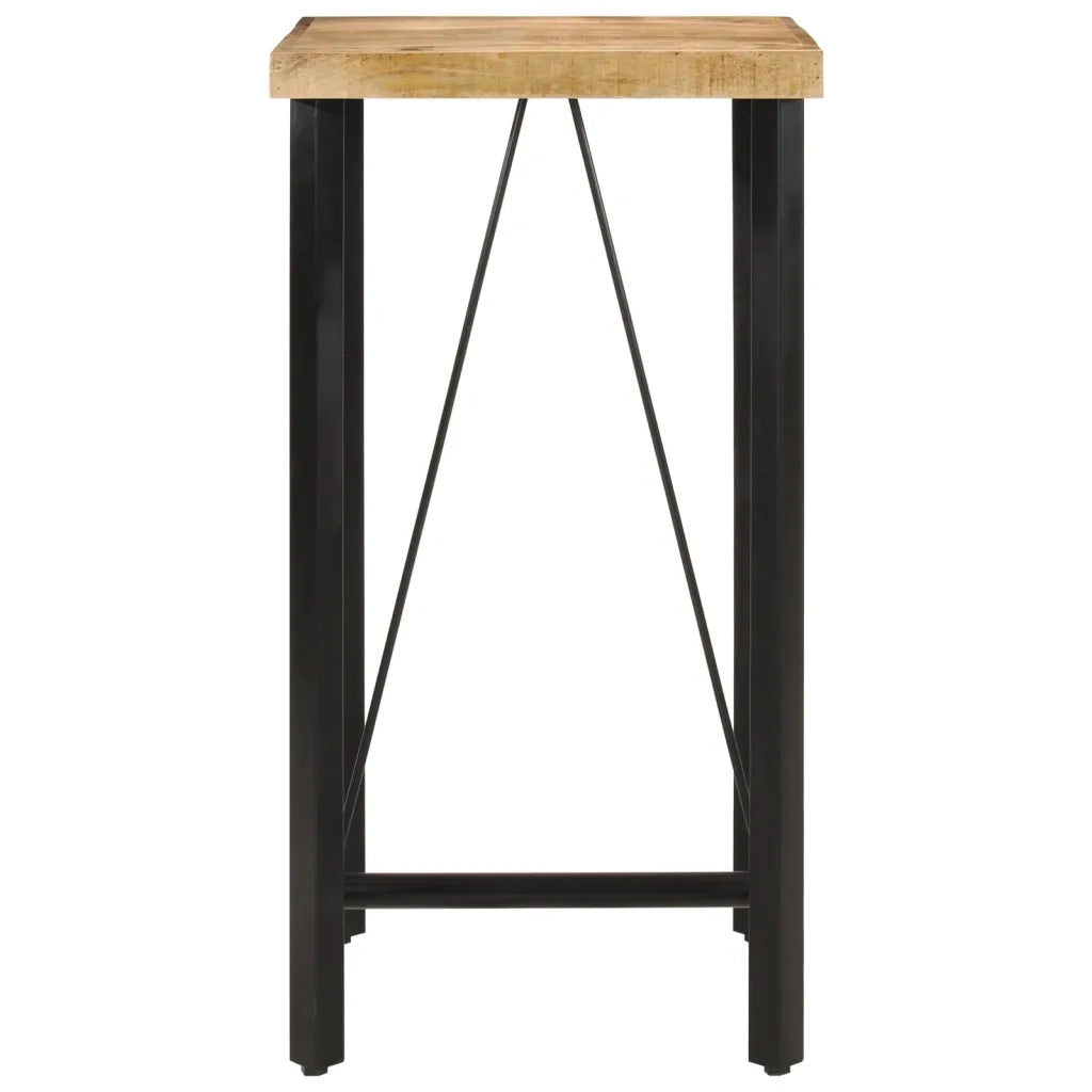 Tavolino da Bar-Tavolino da soggiorno-Tavolo 55x55x107 cm Legno Massello di Mango e Ferro