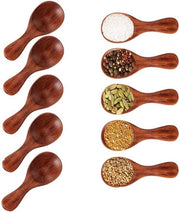 20 pezzi di cucchiaio in legno mini con manico corto, cucchiaio in legno per condimenti per contenitori da jam piccoli, spezie, zucchero, miele, caffè, tè, mostarda, ghiaccio, polvere di latte