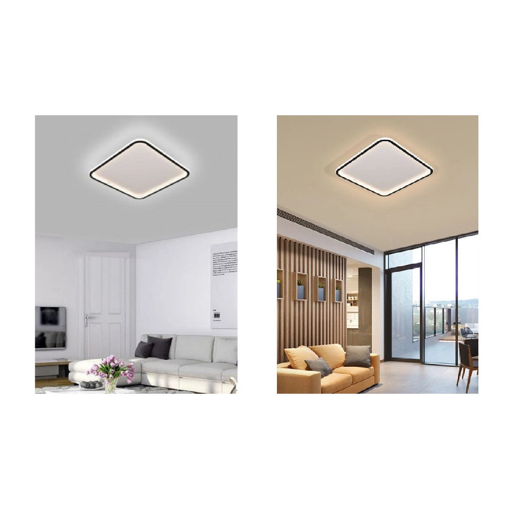 Trade Shop - Plafoniera A Led Moderna Da Soffitto Quadrata 50w Luce Fredda Naturale Calda C12 -