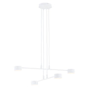 Lampada a sospensione Modus in acciaio bianco