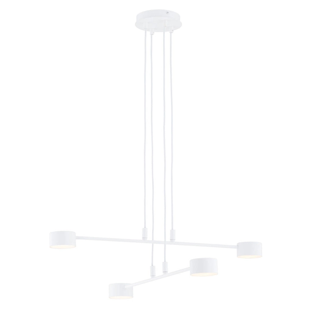 Lampada a sospensione Modus in acciaio bianco