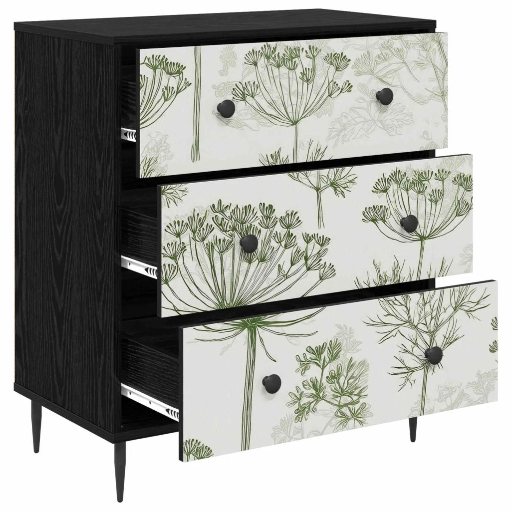 Cassettiera GOTHA Stampa di albero verde 66 x 36,5 x 76 cm 8007388