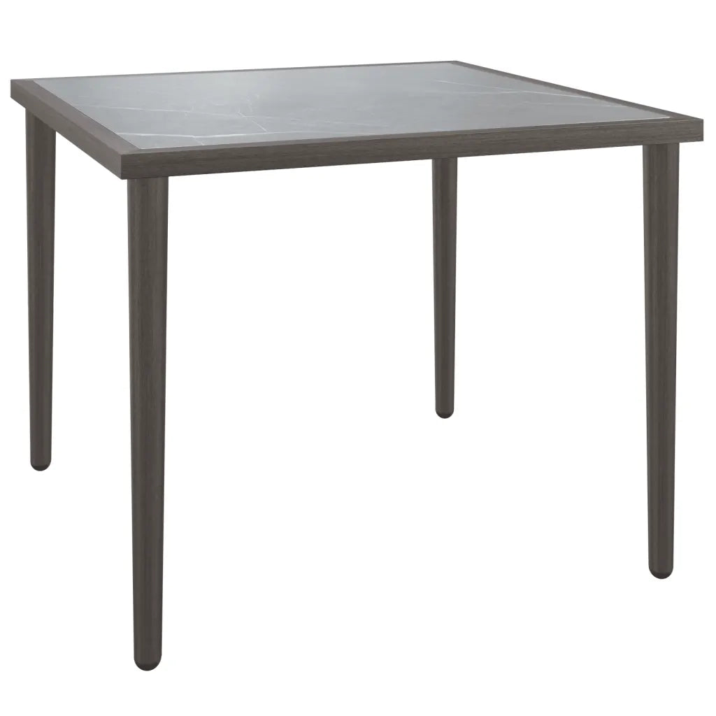 Tavolino da Giardino-Tavolo da Esterno Grigio 48x48x37 cm in Acciaio