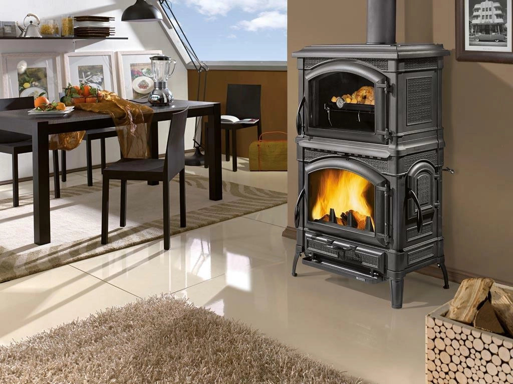 La Nordica Isotta Forno Evo stufa Libera installazione A legna Antracite