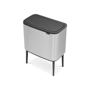 Brabantia 316081 bidone per la spazzatura 33 L Rettangolare Acciaio inossidabile Nero, Acciaio inossidabile