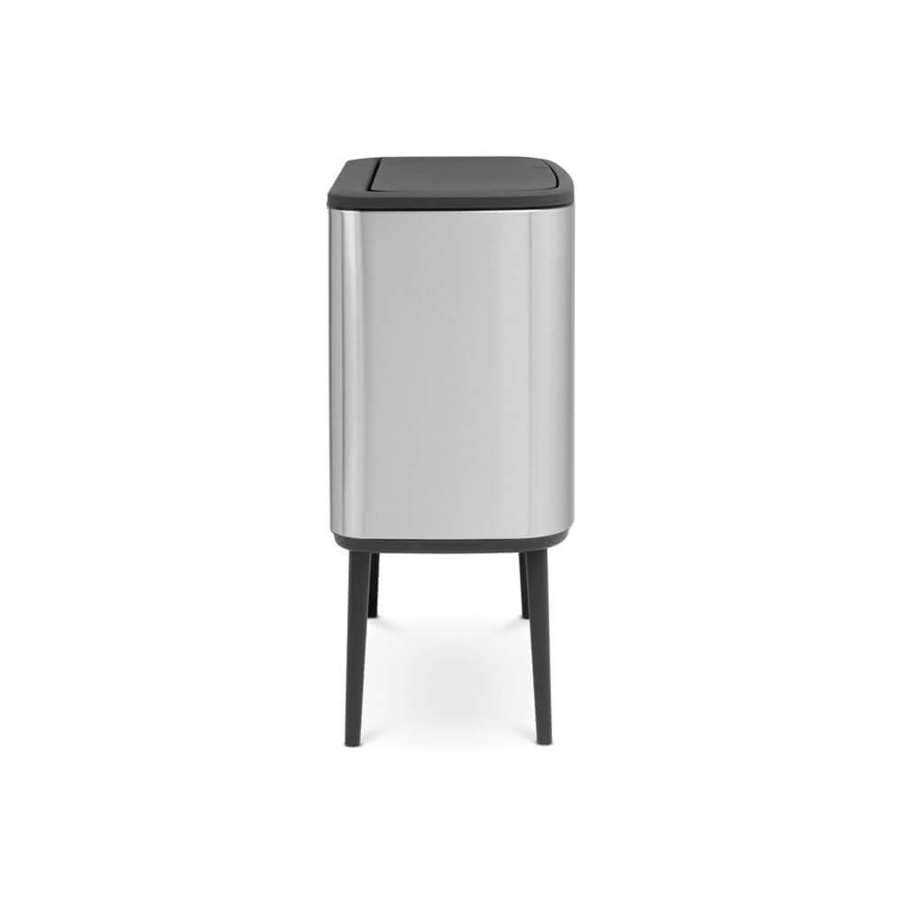 Brabantia 316081 bidone per la spazzatura 33 L Rettangolare Acciaio inossidabile Nero, Acciaio inossidabile