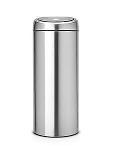 Brabantia Touch Bin, 30L Rotondo Plastica, Acciaio inossidabile