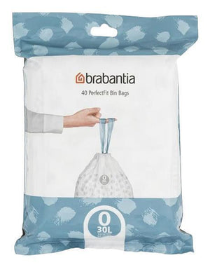 Brabantia 124846 sacchetto per rifiuti 30 L Grigio, Bianco 40 pz