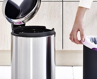 Brabantia 112041 bidone per la spazzatura 12 L Rotondo Acciaio inossidabile
