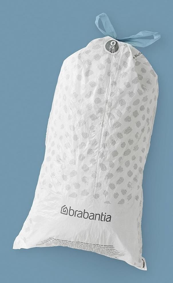 Brabantia 124846 sacchetto per rifiuti 30 L Grigio, Bianco 40 pz