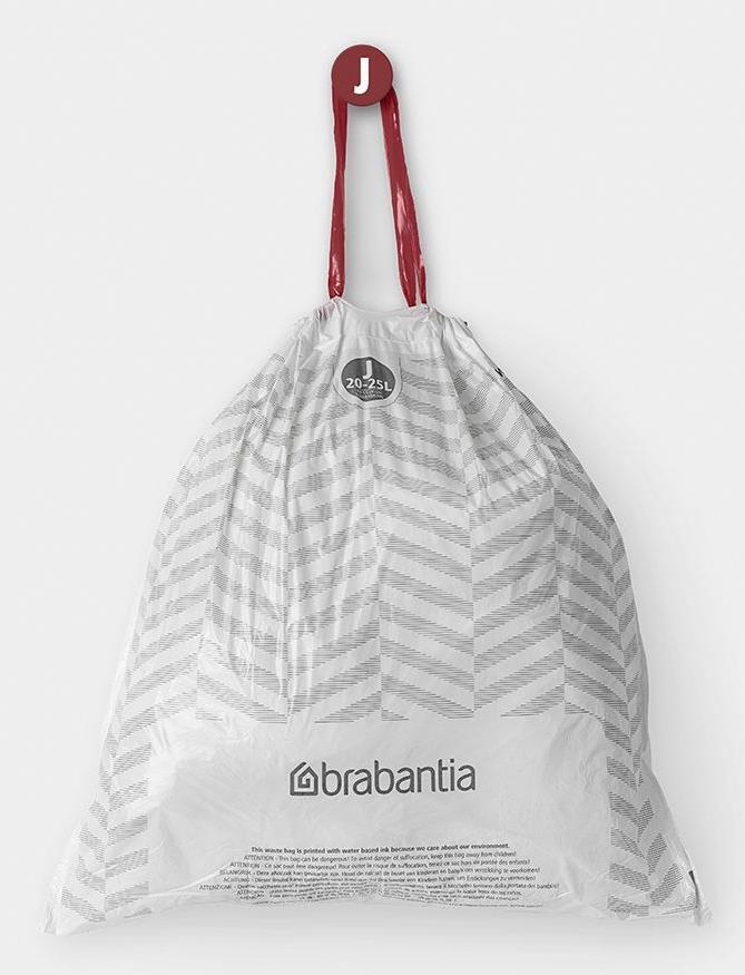 Brabantia 8710755115608 sacchetto per rifiuti 23 L Grigio, Bianco 40 pz