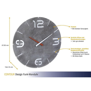 TFA-Dostmann 60.3536.15 wall/table clock Parete Rotondo Grigio, Bianco