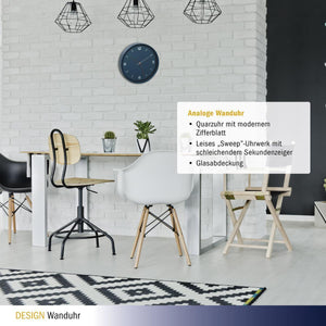 TFA-Dostmann 60.3056.06 wall/table clock Parete Quartz clock Rotondo Blu