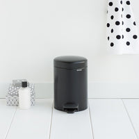Brabantia Pedal Bin newIcon Rotondo Nero