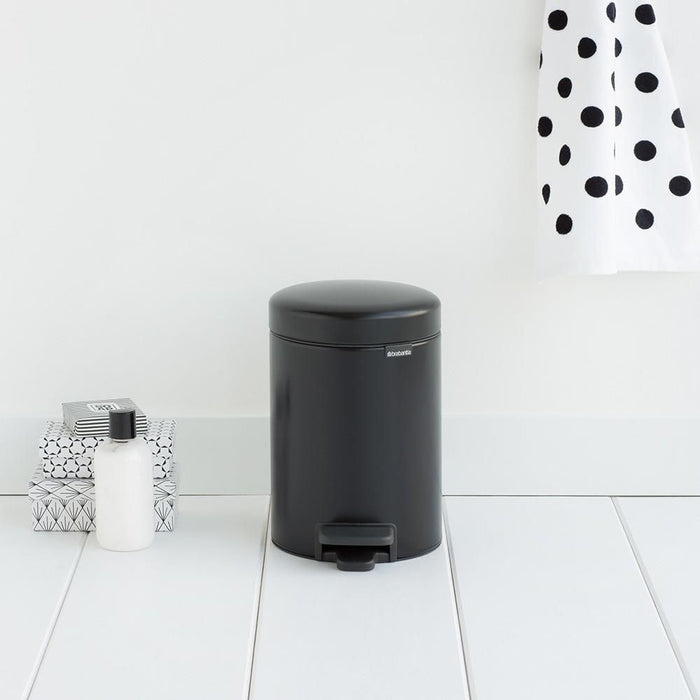 Brabantia Pedal Bin newIcon Rotondo Nero