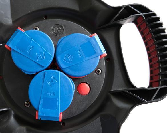 Brennenstuhl 1169710100 prolunghe e multiple 10 m 3 presa(e) AC Esterno Nero, Rosso