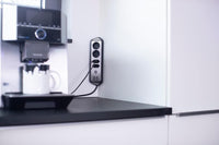 Brennenstuhl 1153590410 prolunghe e multiple 2 m 4 presa(e) AC Interno Nero, Argento