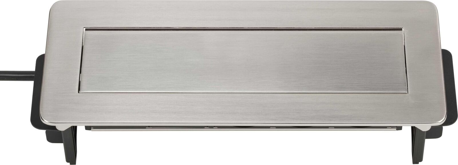 Brennenstuhl 1396200113 prolunghe e multiple 2 m 3 presa(e) AC Interno Nero, Acciaio inossidabile