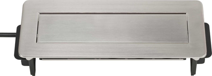 Brennenstuhl 1396200113 prolunghe e multiple 2 m 3 presa(e) AC Interno Nero, Acciaio inossidabile