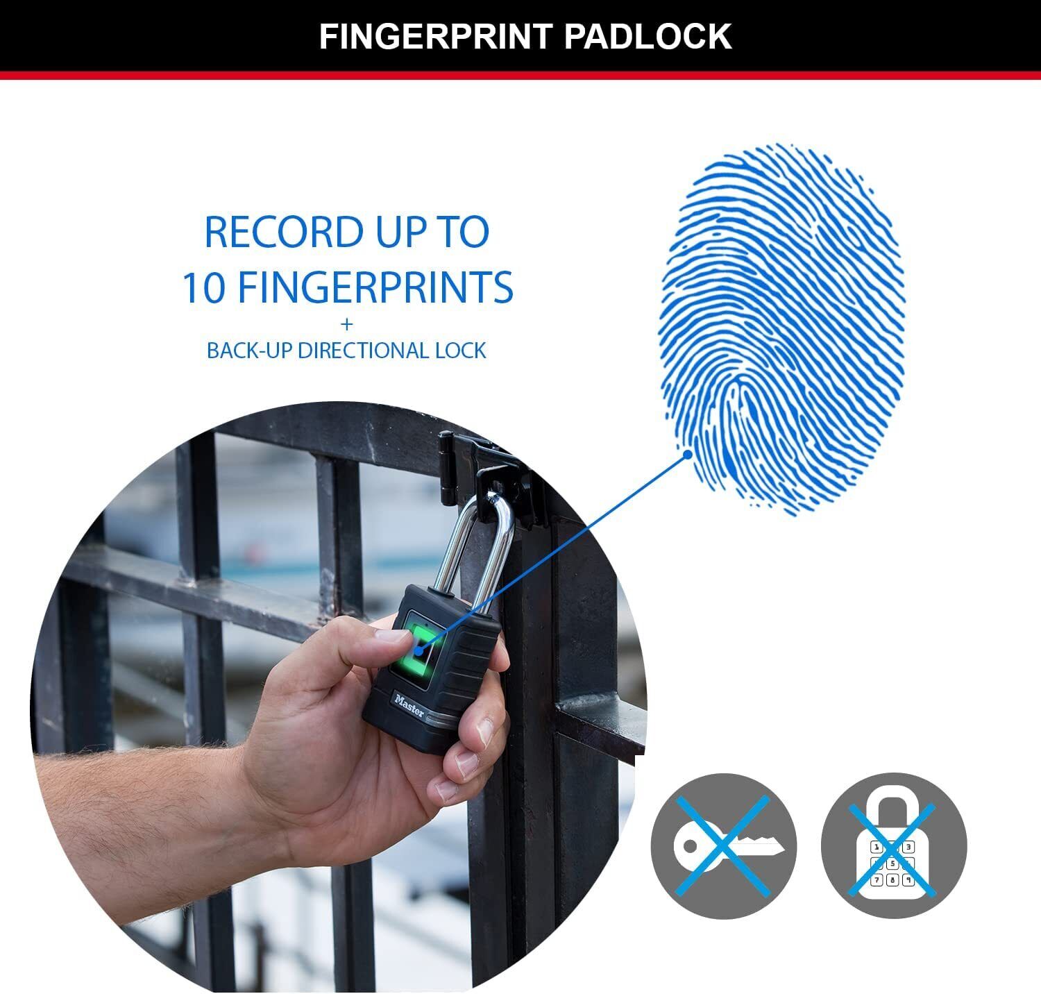 MASTER LOCK 4901EURDLH Lucchetto intelligente