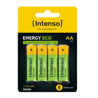 Intenso HR6 NiMH Energy Eco 2100mAh 4er Blister - Mignon (AA) - 2.100 mAh Batteria ricaricabile Stilo AA Nichel-Metallo Idruro (NiMH)
