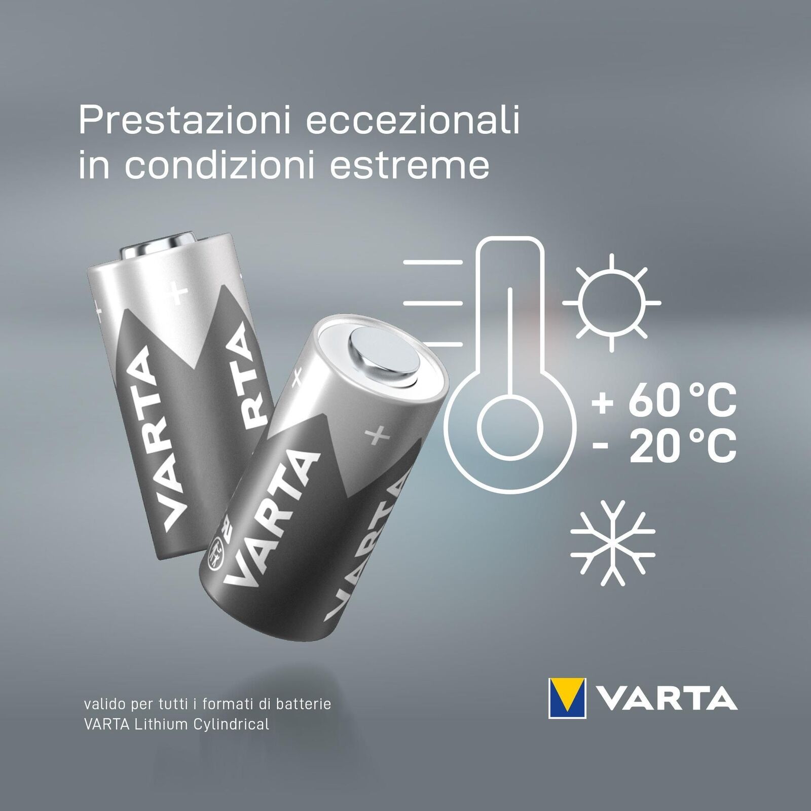 Varta LITHIUM Cylindrical CR2, CR15H270 (Batteria a celle rotonde, 3V) Blister da 1