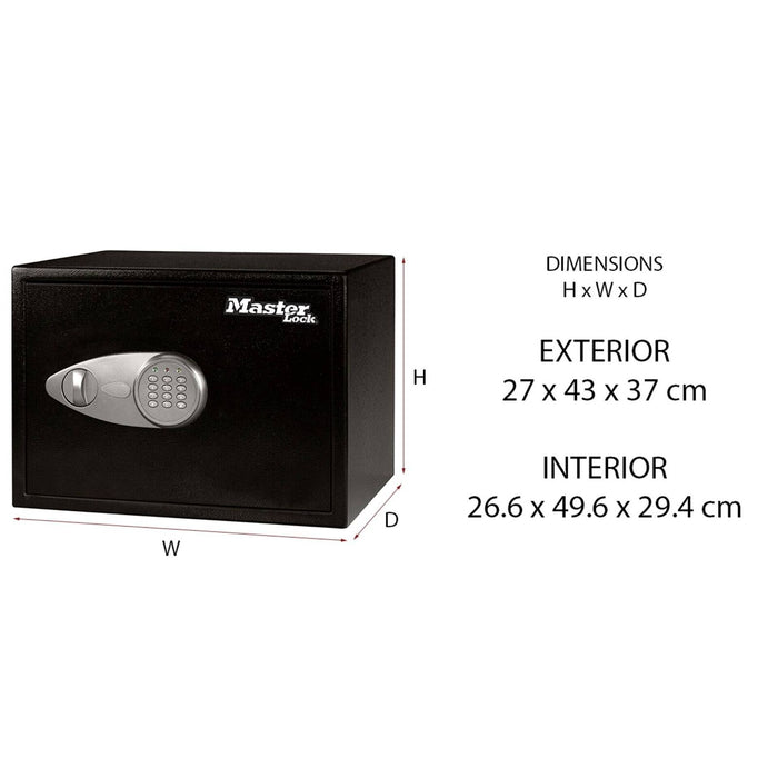 Master Lock 333L X125ML Cassaforte a Mobile-Muro Combinazione Digitale Grande