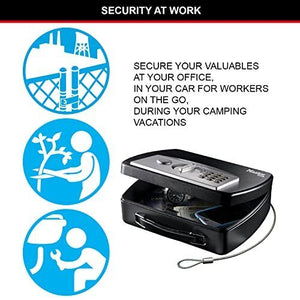 MASTER LOCK P008EML Cassetta di sicurezza portatile 2,17 L Acciaio Nero