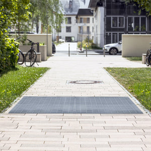 Griglia passerella in acciaio zincato griglia pavimento con scarico grigliato grondaia - 1100 mm x 1000 mm