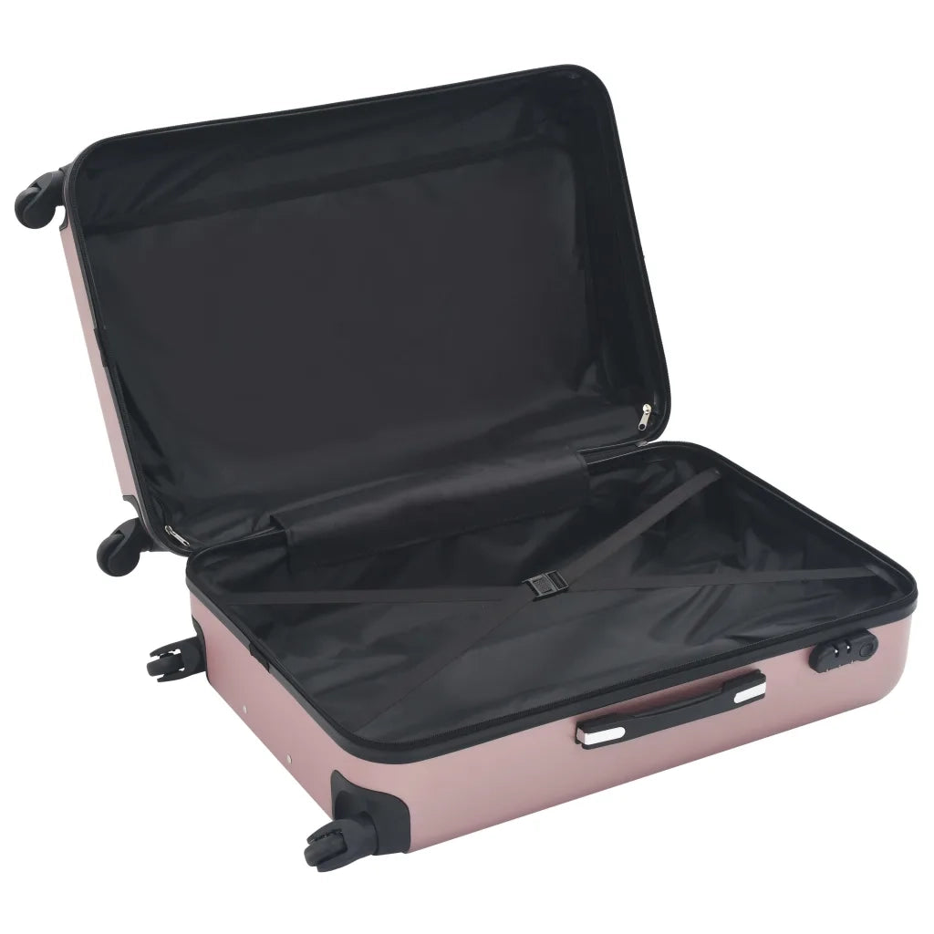 Set Trolley a Custodia Rigida 3 pz Oro Rosa in ABS cod mxl 54224