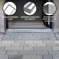 Griglia passerella in acciaio zincato griglia pavimento con scarico grigliato grondaia - 800 mm x 270 mm