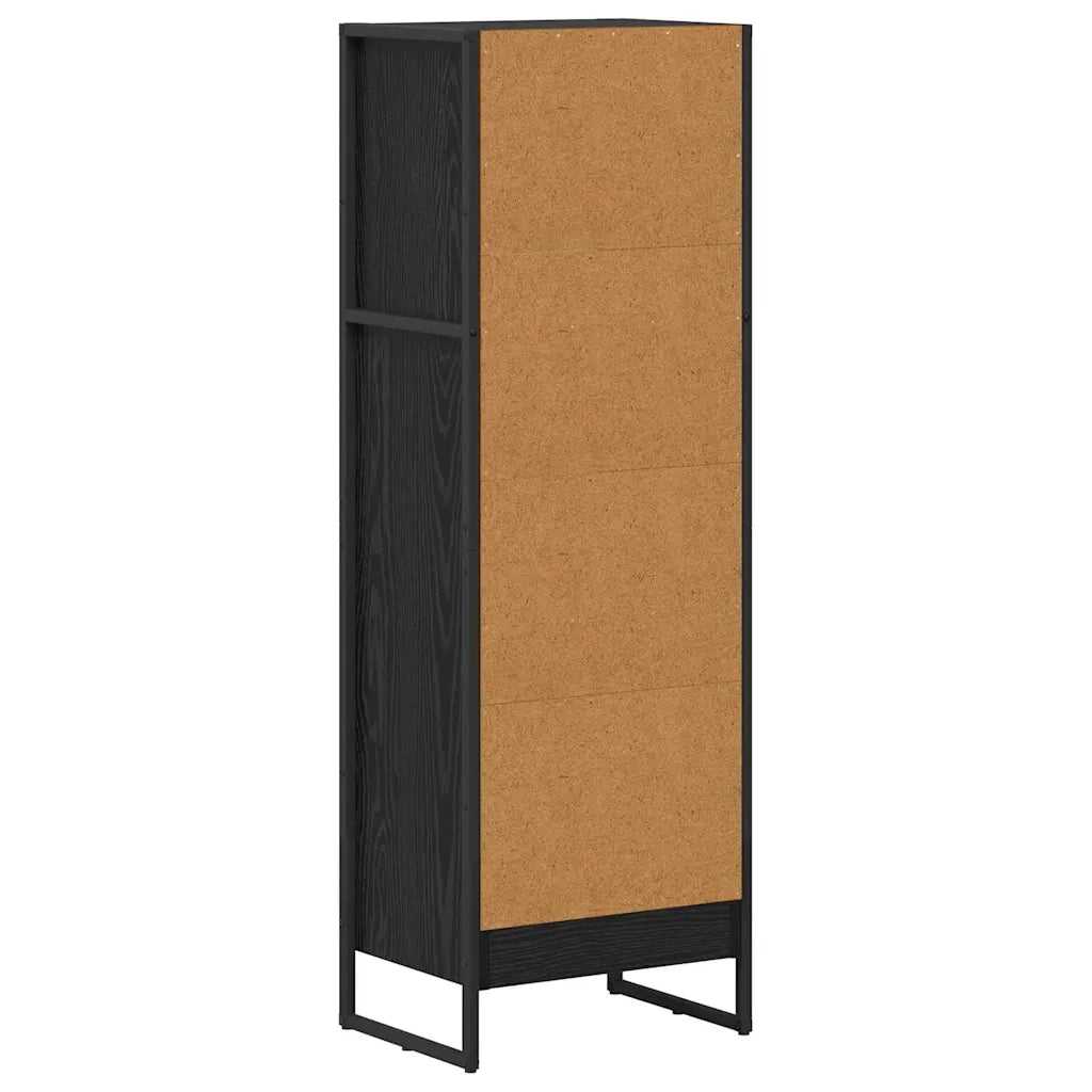 Armadio per Libri Rovere Nero 40 x 30 x 121 cm 886366