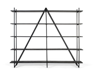 Scaffale con 5 ripiani e struttura in metallo, lunghezza 220 cm