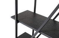 Scaffale con 5 ripiani e struttura in metallo, lunghezza 220 cm