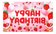 Decorazione di Compleanno per Bambini con Tema Fragola 180x110cm con Lint per Festa di Compleanno Bambino 

Specifiche tecniche:
- Dimensioni: 180x110cm