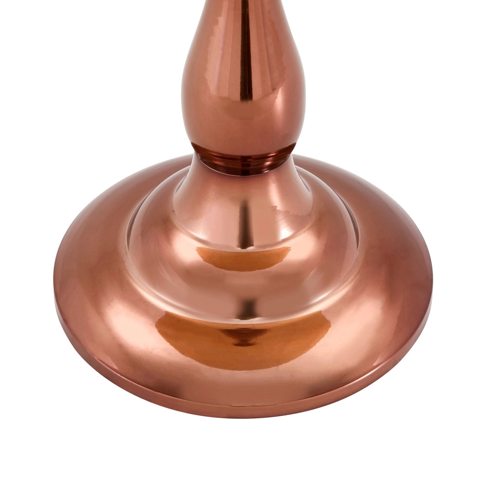 Tavolino basso in vetro temperato con base in metallo per soggiorno e camera da letto marrone diametro 50 cm