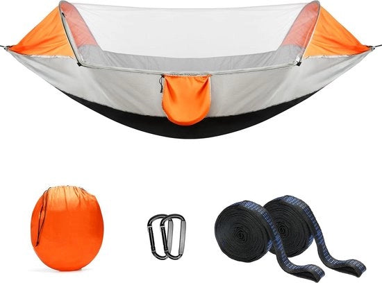 Matta da Campeggio con Rete Antinsetti - Matta Paracadute in Nylon - Strappi per Albero e Grappoli - Matta da Campeggio Leggera - Campeggio da Backpacker Campeggio Escursioni
