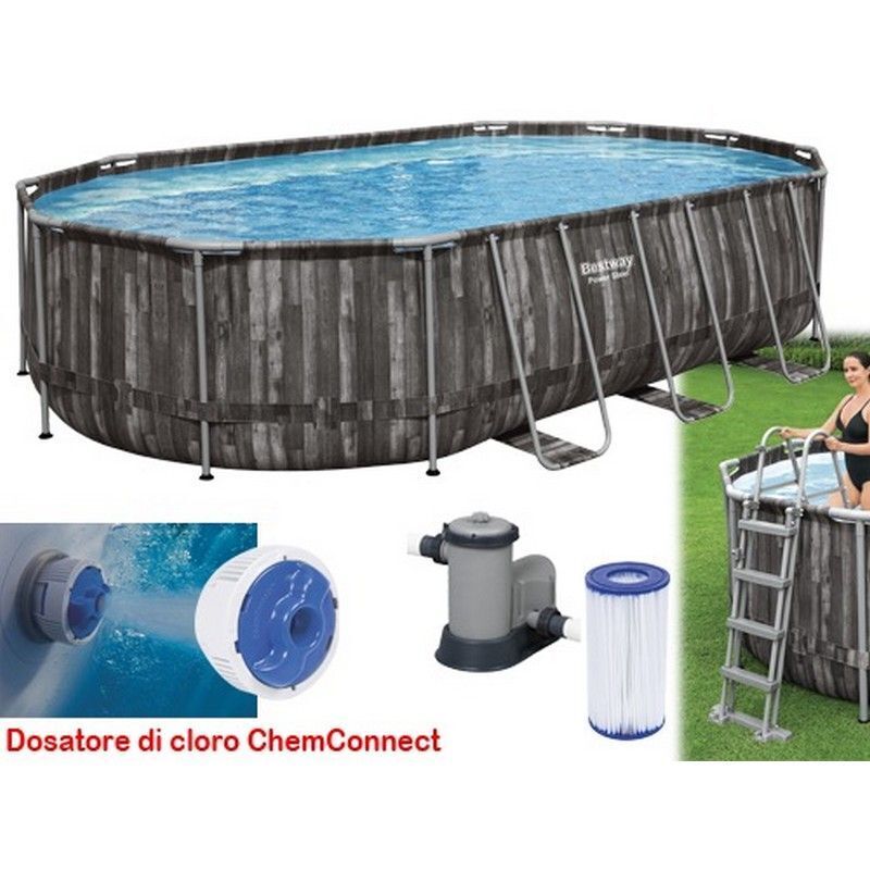 Bestway Piscina Fuori Terra Power Steel 610x366x122cm