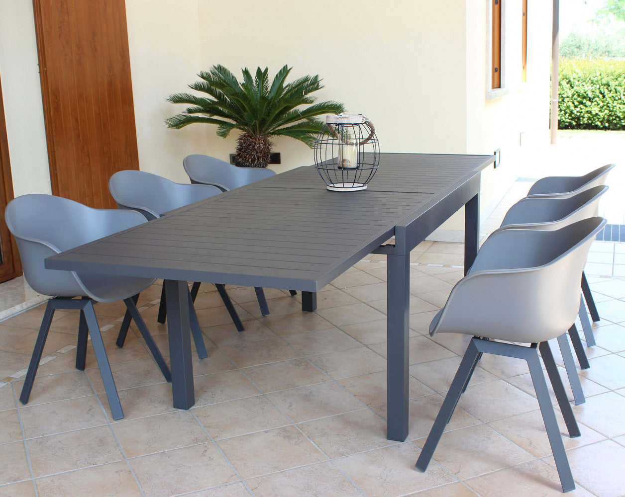 Poltrona Maui 63x55x79 h cm in Plastica Antracite