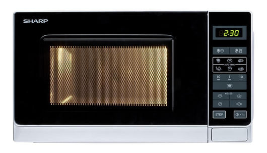 Sharp Home Appliances R-242INW forno a microonde Superficie piana Solo microonde 20 L 800 W Argento