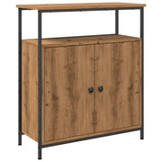 Buffet credenza cassettiera mobiletto mobile contenitore organizer cucina soggiorno salotto fatto a mano 70 x 30 x 80 cm legno ingegnerizzato marrone 02_0030817
