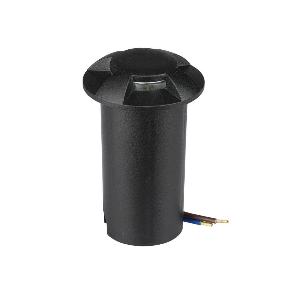 Faretti Segnapasso Led 1W da incasso per esterno Step Light Black 4way 3000K