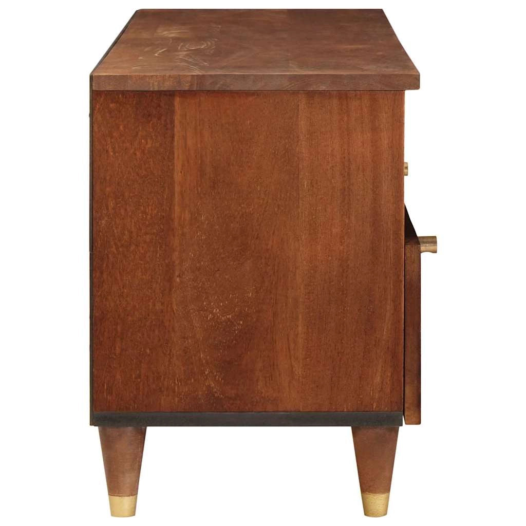 Mobile porta TV rettangolare moderno con pratico contenitore 100 x 33,5 x 46 cm in legno di mango marrone 02_0057904