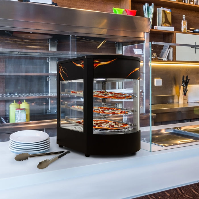 Scaldavivande commerciale 30 - 85°C  per pizza Display In vetro Incluse le pinze