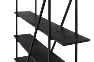 Scaffale con struttura in metallo e 5 ripiani, lunghezza 140 cm